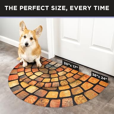 ubdyo Unique in Style Front Door Mat - Low Pile Front Door Mat Outside Entrance - Muddy Dirt Trapping Welcome Matt Outdoor - Rubber Backing Anti Slip Indoor Doormat Entrance, 29" x 17" - Image 3