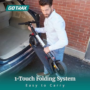 Gotrax Xr Elite Electric Scooter for Adult, 8.5" Pneumatic Tire, Max 16 Mile and 15.5Mph by 250W Motor, Bright Headlight and Taillight, Foldable Commuting Escooter, Matt Black - Image 5