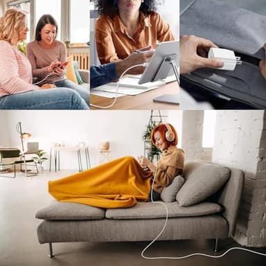 iPhone 17 16 15 Charger/10ft Type C to C Charging Cable Cord Long, USB C Fast Charging Block Plug for Apple iPhone 17 Pro Max/17 Air/16 Pro/15 Plus/AirPods/iPad/mini Plug Cube Birck Box Power Adapter - Image 6