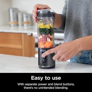 Ninja Blast Portable Blender, Cordless, 18oz. Vessel, Personal Blender For-Shakes and Smoothies, BPA Free, Leakproof-Lid and Sip Spout, USB-C Rechargeable, Dishwasher Safe, Metallic Black, BC151MB - Image 8