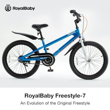 Royalbaby Freestyle 7 Kids Bike 20 Inch Wheel Dual Handbrakes Teens Bicycle Boys Girls Ages 6-10 Years, Kickstand and Water Bottle Included, Blue - Image 2