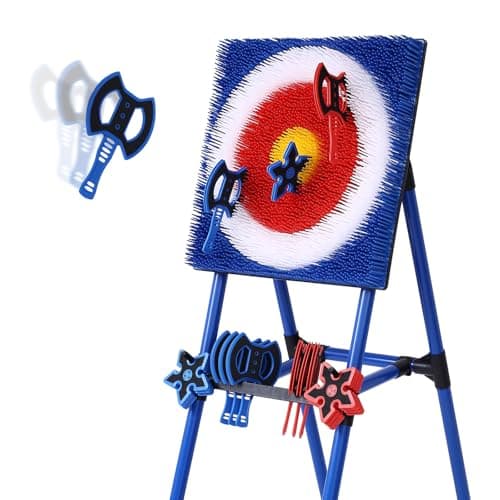 Stiatu Axe Throwing Bristle Target with 8 Throwing Axes Set,Axe Throwing Game for Backyard, Indoor &Outdoor,Yard Games,Carnival Games