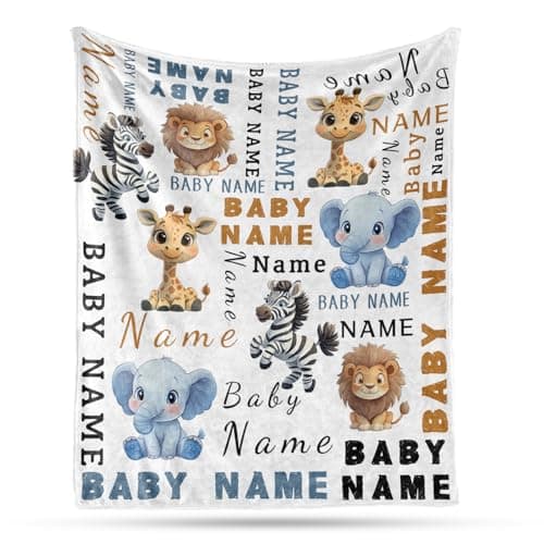 Ship Next Day, Custom Name Blanket - Printed in USA, Personalized Baby Blankets for Girls, Baby Blanket with Name, Ultra-Soft Cozy Fleece Blankets, Gifts for Boys & Girls Kids Teen Girl New Mom - Image 1