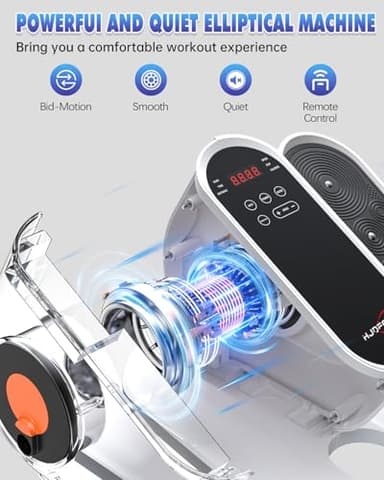 HJDFGSS Under Desk Elliptical Machine, Electric Ellipse Leg Exerciser While Sitting for Seniors Adults, Leg Ercise Pro, Leg Exerciser While Sitting, Home Use Seated Ellipse Leg Exerciser - Image 2