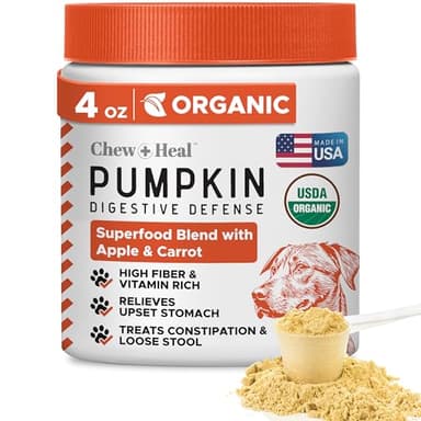Organic Pumpkin Powder for Dogs - 4 oz w/ 5cc Scoop - Digestive Support & Fiber for Dogs - Natural Dog Food Additive for Dog Constipation Relief & Pumpkin Puree Substitute - Image 1