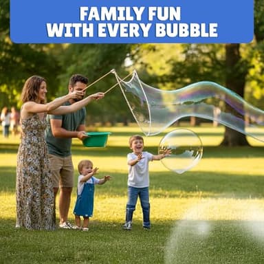 Giant Bubble Solution - Bubble Wands, Bubbles for Kids, Kids Bubbles Mix Powder Makes 896 OZ (7 Gallons) - The Original Solution Mix | 100% Kid Safe - Image 5