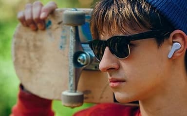 JBL Vibe Beam - True Wireless JBL Deep Bass Sound Earbuds, Bluetooth 5.2, Water & Dust Resistant, Hands-free call with VoiceAware, Up to 32 hours of battery life (White) - Image 8