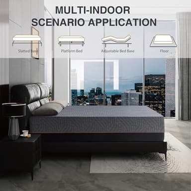 Dyonery King 14 Inch Memory Foam Mattress in a Box, Jacquard Fabric Cover, Made in The USA of US Foam and Global Materials, CertiPUR-US Certified, Fiberglass Free Mattress, 76”x80” - Image 5