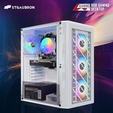 STGAubron Gaming PC Computer Desktop, GeForce GTX 1660 Super 6G, Intel Core i7 8th Gen up to 4.1GHz, 16G DDR4, 1T SSD, WiFi 6 & BT 5.2, RGB Fan x4, Windows 11 Home - Image 5