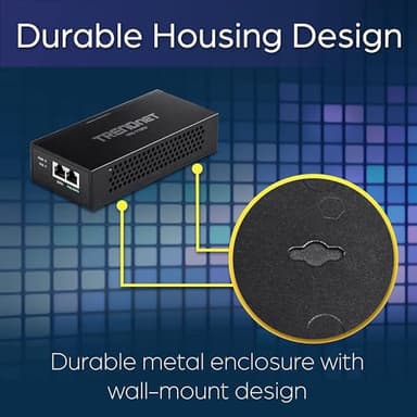 TRENDnet Gigabit PoE++ Injector, Convert A Non-PoE Port to A PoE++ Gigabit Port, PoE (15.4W), PoE+ (30W), Or PoE++ (95W), Up to 100m (328 ft), Integrated Power Supply, Black, TPE-119GI - Image 5