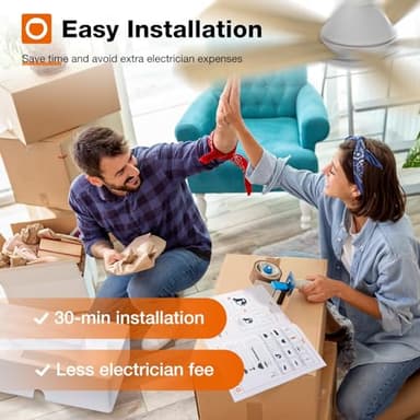 addlon Ceiling Fans with Lights, 42 Inch Low Profile Ceiling Fan with Light And Remote Control, Flush Mount, Reversible, 3CCT, Dimmable, Quiet, White Small Ceiling Fan for Bedroom Indoor/Outdoor Use - Image 7