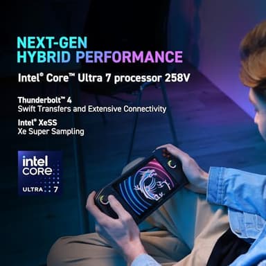MSI Claw PC Gaming Handheld: Intel Ultra 7-258V, 8" FHD 120Hz Display, 32GB LPDDR5, 1TB NVMe SSD, MicroSD Card Reader, Thunderbolt 4, Win 11 Home: Black 8 AI+ A2VM-001US - Image 4