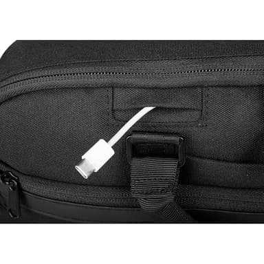 Kenneth Cole Recycled Polyester Slim 16" Laptop Business Briefcase, Black - Image 5