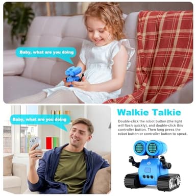 Hamourd Robot Toys for Boys Girls, Emo Robot with Walkie-Talkie Function, Gesture Sensing, Flexible Head & Arms, Programming Motion, Dance Moves, Music, Multi-Mode LED Eye, Toys for Ages - Image 4