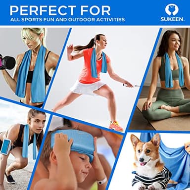 Sukeen 4 Pack Cooling Towel (40"x12"), Soft Breathable Chilly Microfiber Towel for Yoga, Sport, Running, Gym, Workout & More Activities - Image 9