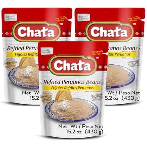 Chata Traditional Mexican Refried Mayocoba Beans, 15.2, Pack of 3 - Image 1