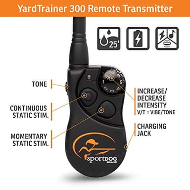 SportDOG YardTrainer 300 Remote Trainer - Off-Leash Safety Tool - Quick-Charge - Waterproof DryTek Technology - Compact E-Collar - Remote Dog Collar - 300-Yard Range - Image 2