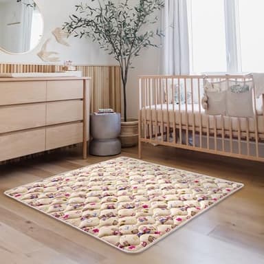 High-Density Foam Baby Play Mat, 50x50 Inches Thicken One-Piece Comfortable and Soft Playmat, Non Slip Machine Washable Floor Mat for Infants, Tapete Para Bebes,Toddlers - Image 6