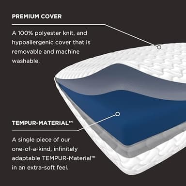 Tempur-Pedic TEMPUR-Cloud Pillow for Sleeping, Standard, White - Image 7