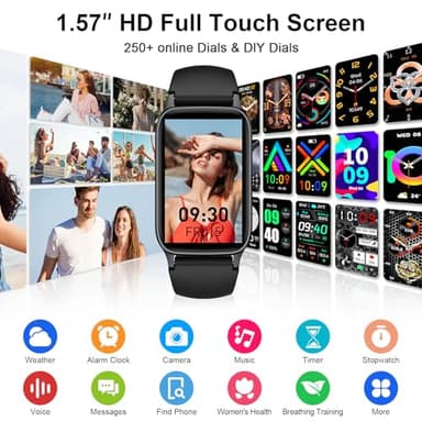 Smart Watch (Answer/Make Call), 2025 New Fitness Tracker for Men Women 1.57” HD Fitness Watch, Heart Rate/Sleep Monitor/Pedometer/Calories, 113+ Sports IP68 Waterproof Activity Tracker for Android iOS - Image 3