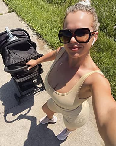 OQQ Women's 3 Piece Tank Tops Ribbed Seamless Workout Exercise Shirts 2025 Summer Basic Camis Black Darkgrey Beige - Image 4