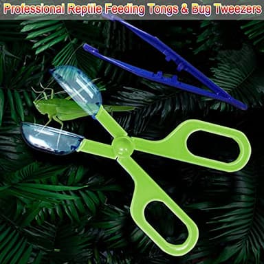Feeding Tongs,Bug Tweezers for Kids Adults, Reptile Feeding Tweezers Long Handle Feeder Tools for Fish Aquariums Reptiles Snakes Lizard Gecko Spider and Bird (Green) - Image 6