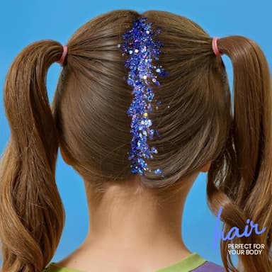 Teenitor Blue Body Glitter, Face Glitters, Body Glitter Gel, Hair Glitter Gel, 80g/2.8oz Holographic Blue Glitter Makeup for Face Body Hair - Image 5