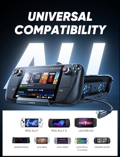 LISEN 10-IN-1 Docking Station for Steam Deck OLED&ROG Ally X&Legion Go, Dual Cooling Fan 5 USB Ports and 4K@60Hz, 100W Charging Port Support ROG Ally 30W Mode, Gigabit Ethernet Fit for Steam Deck OLED - Image 7