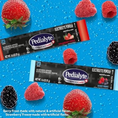 Pedialyte AdvancedCare Plus Electrolyte Powder, Has 33% More Electrolytes and PreActiv Prebiotics, Hydration Station Variety, 80 Powder Packets - Image 2