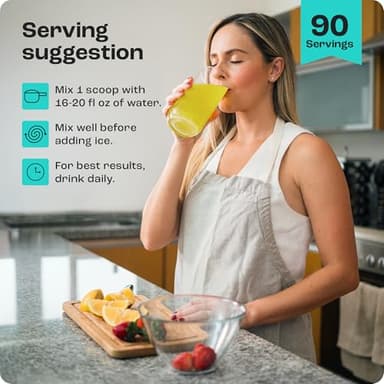 KEY NUTRIENTS Multivitamin Electrolytes Powder No Sugar - Refreshing Lemonade Electrolyte Powder - Sodium & Energy Supplement - Hydration Powder - No Calories - 90 Servings - Made in USA - Image 8
