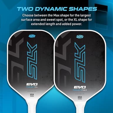 Selkirk Sport SLK Evo Power MAX Pickleball Paddle by Selkirk Sport | G9 Power Carbon Fiber Pickleball Paddle with SpinFlex Surface and Rev-Hybrid Polymer Core | Power Blue Max - Image 9