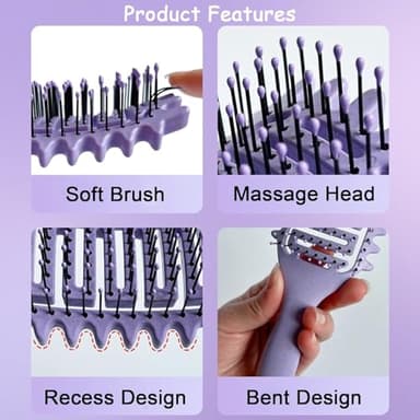 AROX MATI Hair Brush, Curly Hair Brush, Vented Shaping and Defining Curls for Women, Ideal for All Hair Types - Image 7