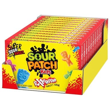 SOUR PATCH KIDS Extreme Sour Soft & Chewy Candy, Bulk Candy, 12 - 3.5 oz Boxes - Image 16