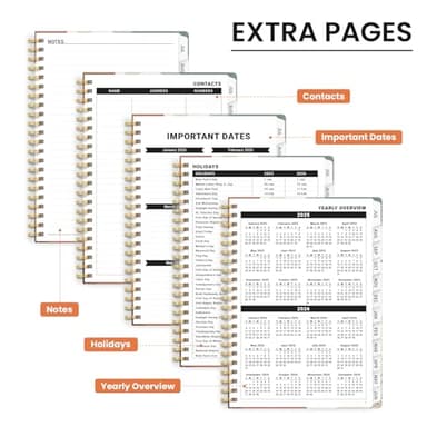 Planner 2025-2026, Monthly and Weekly Calendar Academic Planner (July 2025 - June 2026), Hardcover Student Teacher Planning Agenda Book with Tabs, Perfect for Office School Supplies, A5 (6.3" x 8.5") - Abstract - Image 6