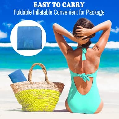 HomeKaren Oversized Pool Floats Lounge 2 Pack 73" X 33", Inflatable Tanning Pool Floaties for Adults, Cooling Pool Raft Lounger Pool Rafts & Inflatable Ride-Ons for Pool Party, Sea, Beach, Lake River - Image 6