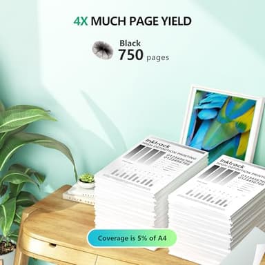 901XL Black Ink Cartridge 901 Ink Cartridges Replacement for HP 901 Ink Cartridge High Yield for Officejet 4500 J4524 J4540 J4550 J4580 J4624 J4680 (2 Black) - Image 3