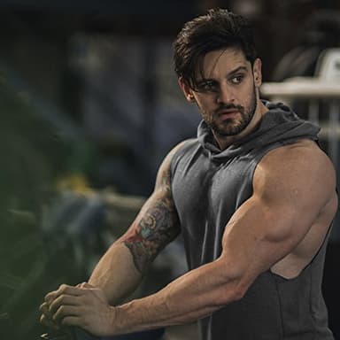 COOFANDY Men's Workout Hooded Tank Tops Bodybuilding Muscle Cut Off T Shirt Sleeveless Gym Lifting Hoodies 2 Pack - Image 2