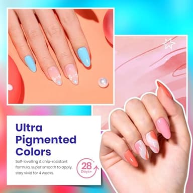 Beetles Gel Nail Polish Set, 23pcs Gel Polish Kit, 20 Colors Pink Green Blue Uv Gel Polish with Base Top Coat, All Season Manicure Tools for Beginners Nail Art Home Gift for Women - Image 5