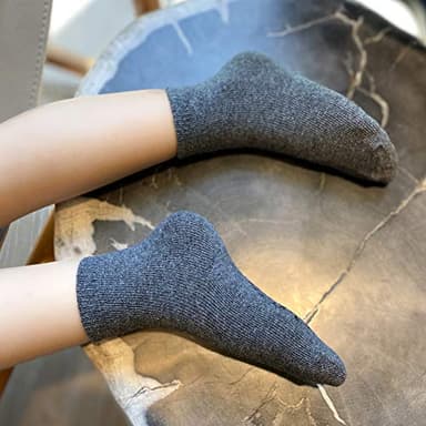 JAKIDAR 12 Pack Baby Toddler Socks Non Slip Grip Cotton Crew Socks for Boys Girls Infants Kids, Black/Gray/White, 12-24 Months - Image 6