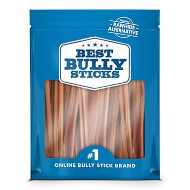 Best Bully Sticks 6 Inch Bully Sticks for Dogs - 50 Count (Pack of 1) - Natural, Easily Digestible, 100% Grass-Fed Beef, Grain and Rawhide Free - Image 1