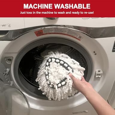 Mop Replacement Heads for O-Ceda Mop Replace Head EasyWrin Spin Mop Heads Replacements, Microfiber Spin Mop Refills, Easy Cleaning Mop Head Replacement (White-3 Mop Heads) - Image 7