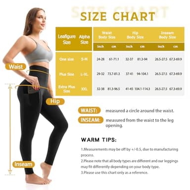 Walifrey Leggings with Pockets for Women, High Waisted Buttery Soft Womens Leggings for Gym Yoga Workout (Black LXL) - Image 6