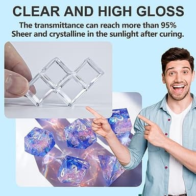 JDiction UV Resin, 300g High Gloss UV Resin Clear Solar Cure Sunlight Activated Glue Hard UV Resin Kit for Jewelry Making, Casting and Coating, DIY Crafts, Resin Art Supplies - Image 2