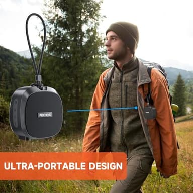 PEICHENG Speaker, Small Portable Bluetooth Wireless IPX5 Waterproof Shower Speaker,Loud Stereo Sound Deep Bass,TWS Paire, RGB Lights,Long Playtime for Outdoor Party, Great Gift,1PC(Black) - Image 5