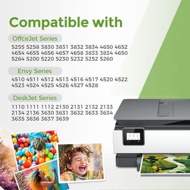 63XL Ink Cartridge Combo Pack (2 Black and 1 Color, 3-Pack) Replacement for HP Ink 63 XL HP63 to Envy 4520 4512 4510 Officejet 4650 5258 5200 3830 5255 4655 4652 5252 Deskjet 3630 3632 2132 Printer - Image 2