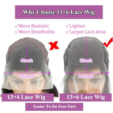 IJFMMEL 34 Inch 13x6 Deep Wave Lace Front Wigs Human Hair 200% Density Deep Curly Human Hair Wigs For Women 13x6 HD Transparent Deep Wave Lace Frontal Wig Human Hairr - Image 2