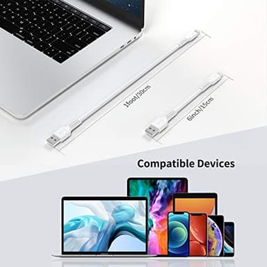 6 inch iPhone Charge Cable Short, 0.5ft 5Pack USB to Lightning Cord for Fast Charging Stations Compatible with Apple iPhone 12 11 Pro Max Xs 8 7 6 5 Plus, iPad Air/Mini - Image 7