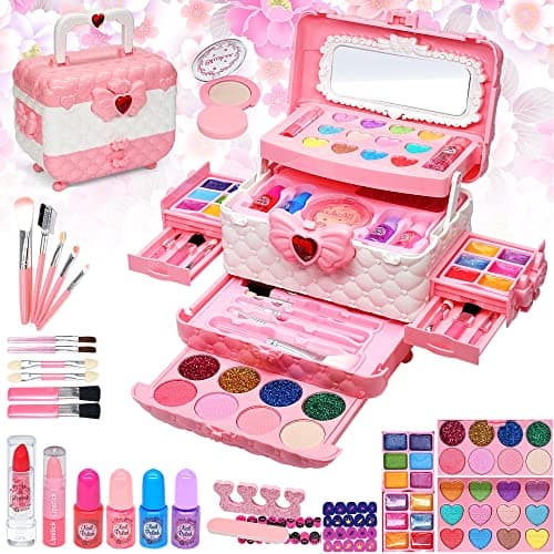 Kids Makeup Sets for Girls - Kids Makeup Sets for Girls 5-8, Maquillaje para Niñas, Play Make Up Kit, Best Toys for Little Girl,Princess Toddler Kid Stuff, Ages 3456789 10 Year Old Girl Birthday Gifts - Image 1