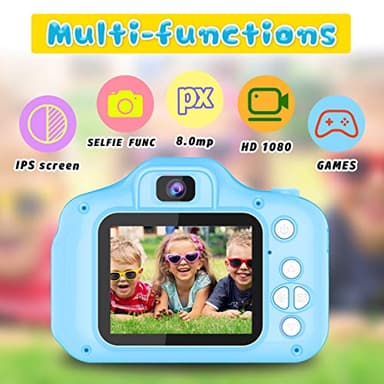 Seckton Upgrade Kids Selfie Camera, Christmas Birthday Gifts for Boys Age 3-9, HD Digital Video Cameras for Toddler, Portable Toy for 3 4 5 6 7 8 Year Old Boy with 32GB SD Card-Blue - Image 2