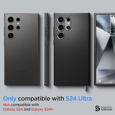 Spigen Liquid Air Designed for Galaxy S24 Ultra Case (2024) [Military-Grade Protection] - Matte Black - Image 2